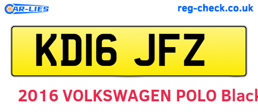 KD16JFZ are the vehicle registration plates.