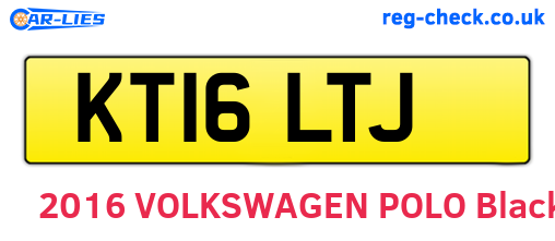 KT16LTJ are the vehicle registration plates.