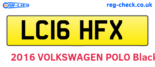 LC16HFX are the vehicle registration plates.