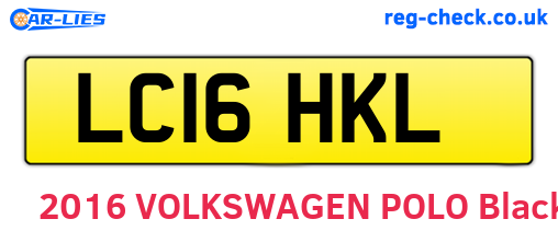 LC16HKL are the vehicle registration plates.