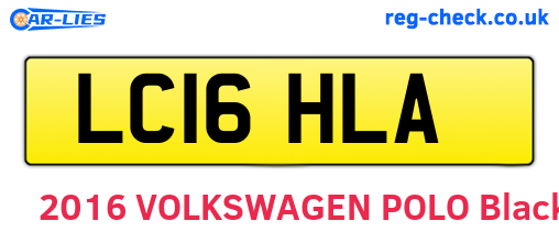 LC16HLA are the vehicle registration plates.