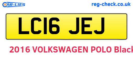 LC16JEJ are the vehicle registration plates.