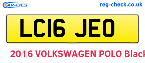 LC16JEO are the vehicle registration plates.