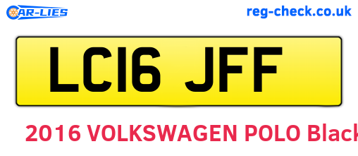 LC16JFF are the vehicle registration plates.