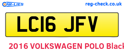 LC16JFV are the vehicle registration plates.