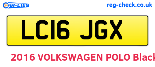 LC16JGX are the vehicle registration plates.