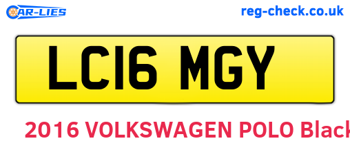 LC16MGY are the vehicle registration plates.