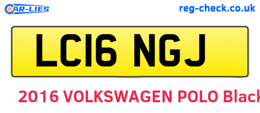 LC16NGJ are the vehicle registration plates.