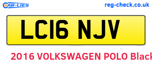 LC16NJV are the vehicle registration plates.