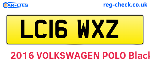 LC16WXZ are the vehicle registration plates.