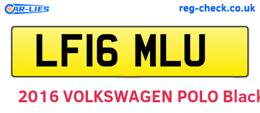 LF16MLU are the vehicle registration plates.