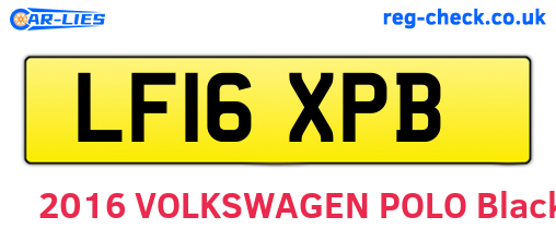LF16XPB are the vehicle registration plates.