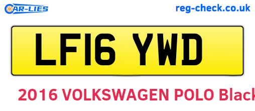 LF16YWD are the vehicle registration plates.