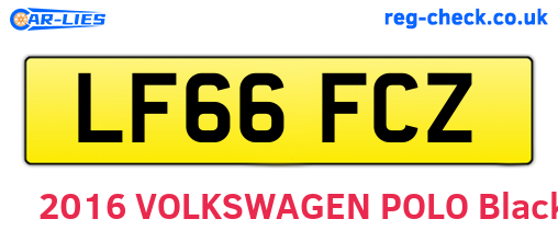 LF66FCZ are the vehicle registration plates.
