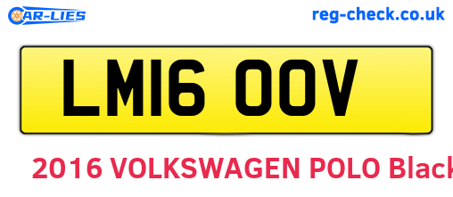 LM16OOV are the vehicle registration plates.