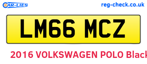 LM66MCZ are the vehicle registration plates.