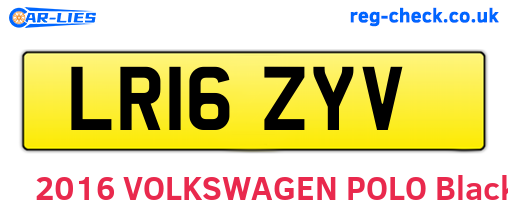 LR16ZYV are the vehicle registration plates.