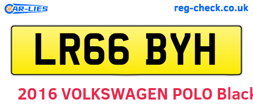 LR66BYH are the vehicle registration plates.