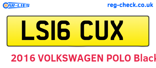LS16CUX are the vehicle registration plates.
