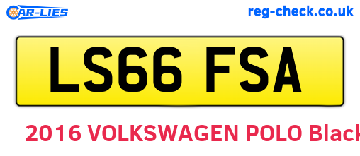 LS66FSA are the vehicle registration plates.