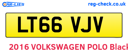 LT66VJV are the vehicle registration plates.