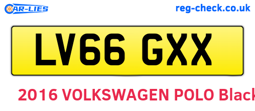LV66GXX are the vehicle registration plates.