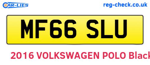 MF66SLU are the vehicle registration plates.