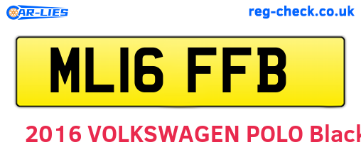 ML16FFB are the vehicle registration plates.