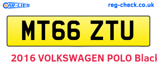 MT66ZTU are the vehicle registration plates.