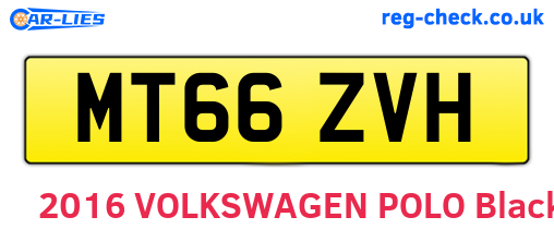 MT66ZVH are the vehicle registration plates.