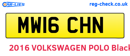 MW16CHN are the vehicle registration plates.