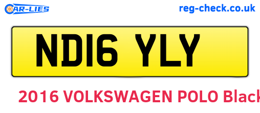 ND16YLY are the vehicle registration plates.
