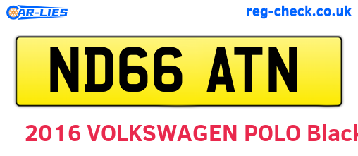 ND66ATN are the vehicle registration plates.