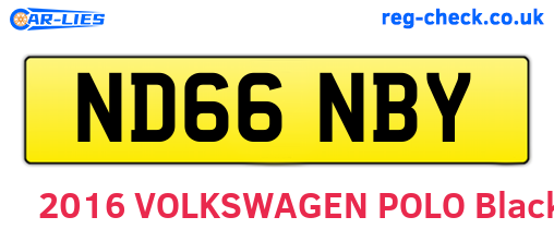 ND66NBY are the vehicle registration plates.