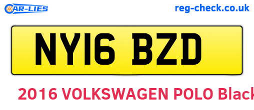 NY16BZD are the vehicle registration plates.