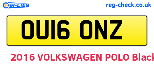 OU16ONZ are the vehicle registration plates.