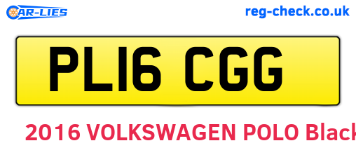 PL16CGG are the vehicle registration plates.