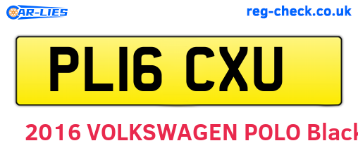 PL16CXU are the vehicle registration plates.
