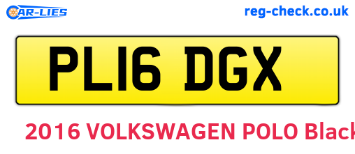 PL16DGX are the vehicle registration plates.