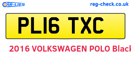 PL16TXC are the vehicle registration plates.