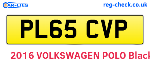 PL65CVP are the vehicle registration plates.