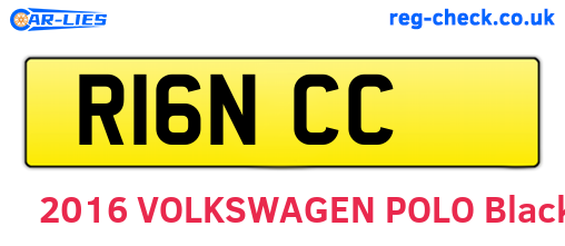 R16NCC are the vehicle registration plates.