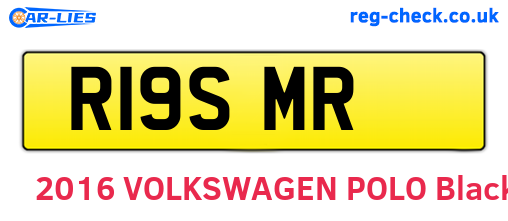 R19SMR are the vehicle registration plates.