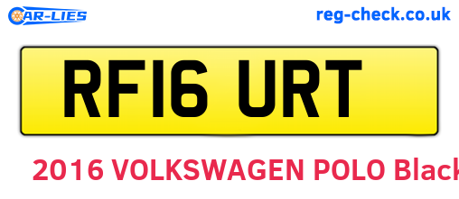 RF16URT are the vehicle registration plates.