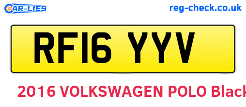 RF16YYV are the vehicle registration plates.