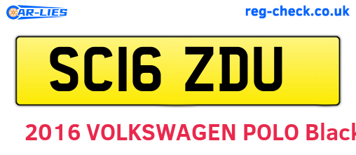 SC16ZDU are the vehicle registration plates.