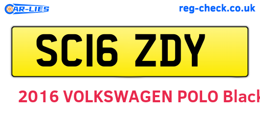 SC16ZDY are the vehicle registration plates.