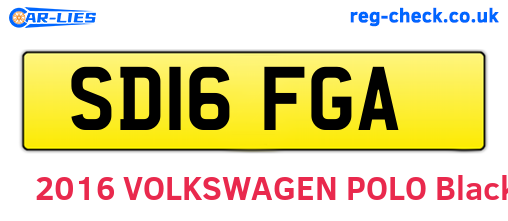 SD16FGA are the vehicle registration plates.