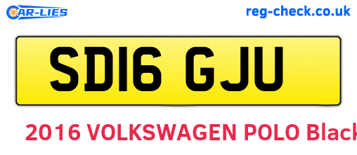 SD16GJU are the vehicle registration plates.