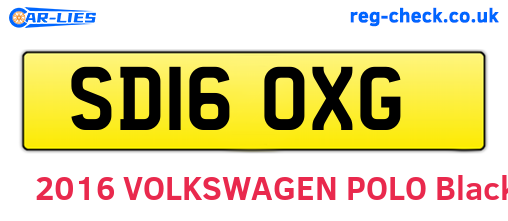 SD16OXG are the vehicle registration plates.